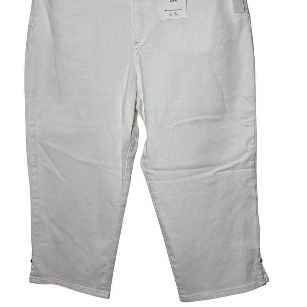 Gloria Vanderbilt Amanda Capri Jeans Vintage White Slimming Effect Womens 14 NEW - Picture 3 of 7